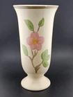 Franciscan Desert Rose Vase Milk Glass Pedestal Floral Vintage