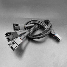 4 Pin 1 to 3 Way Cooling Fan Water Cooler PWM Splitter Adapter Power Cable Hub