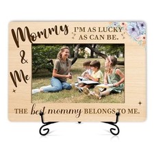 Mom Wooden Picture Frame Gifts, Floral Mommy Me Photo Frames, Gifts for Bir...