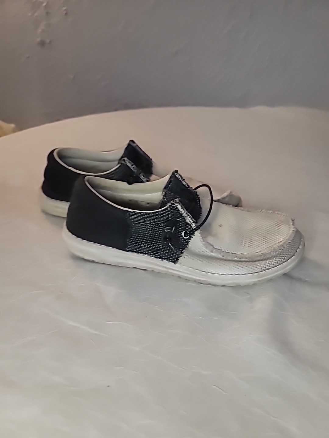 Hey Dude Wally Sox Funk Black Ice Men's Slip on Shoes Size 8 US