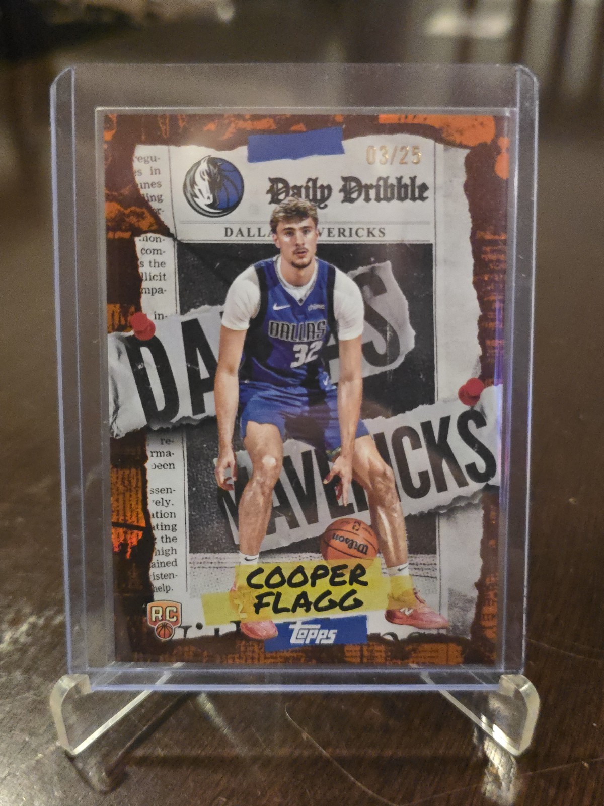 2025 Topps Basketball #DD-31 - DAILY DRIBBLE Cooper Flagg Rookie Orange /25