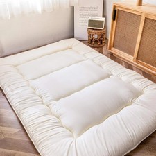 Japanese Floor Futon Queen Size, Thicken Tatami Mat Sleeping Pad Foldable Roll u
