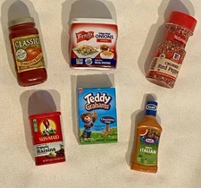 Zuru Mini Brands Lot Of 6 Mixed Food! Kraft, Classico, Teddy Grahams, Etc