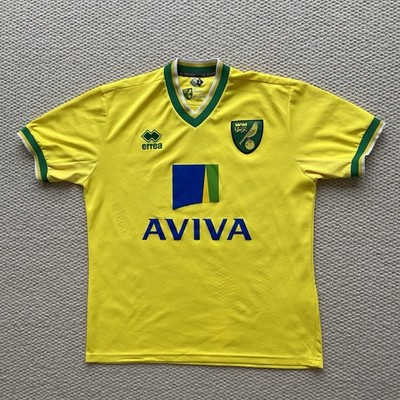 Norwich City FC 2011 2012 Authentic Errea Vintage Home Football Shirt Original