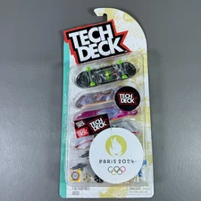 NEW Tech Deck Fingerboards 4 Pack - Paris 2024 Olympic Games Hook Ups w/ Parts