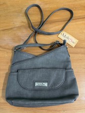 MultiSac Vista Crossbody Bag Purse Black Heirloom Solid Gray NWT