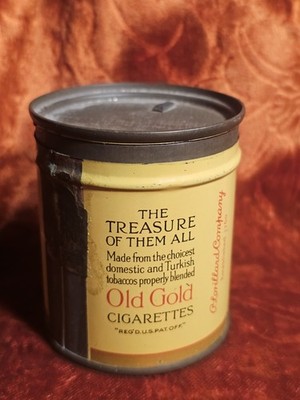 are old tobacco tins worth anything Vintage Old Gold Round 50 Cigarette Keyed Tobacco Tin Very RARE- Very Nice!