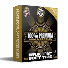 KOOWOD Soft Dart Tips Set - 2BA Thread Darts Replacement 300 Pack, Black