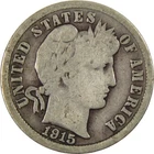 1915 Barber Dime Circulated Silver 10c Coin Collectible