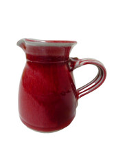 VINTAGE AUSTRALIAN POTTERY TONY BARNES STUDIO SMALL RED ART JUG