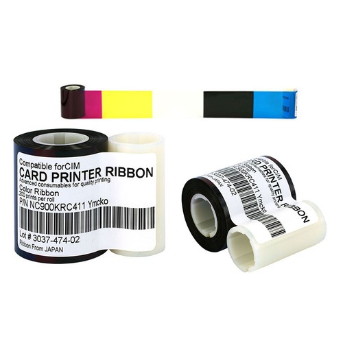 NC900KRC411 YMCKO Color Ribbon for CIM K300C K400C Printer 300 Prints Ф22mm New - 第 1/5 張圖片