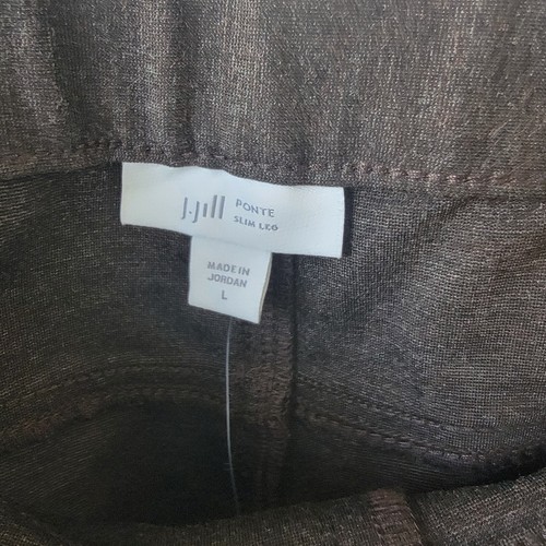 j jill womens pants size L ponte slim leg gray pull on - Picture 5 of 6