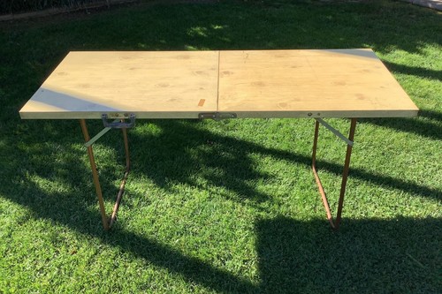 Vintage Windsor Metal Products Camping Picnic Portable Folding Table 60x24