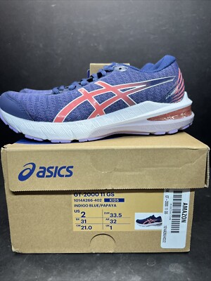 ASICS GT 2000 11 GS Kids Size Indigo Blue Papaya 1014A266