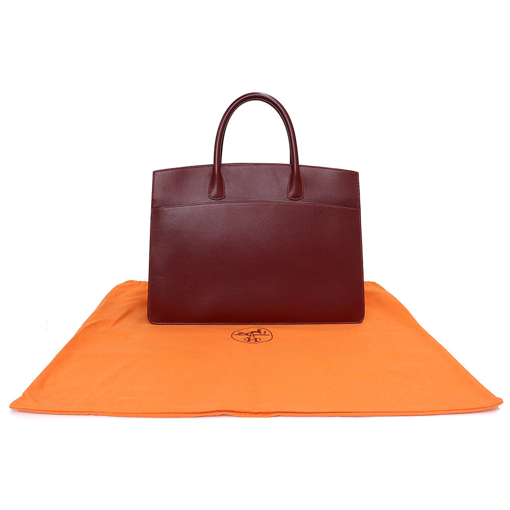 Hermes White Bus Gm Handbag Vaux Epson Leather Rouge Ash Red Hermes White Bus Gm Handbag Vaux Epson Leather Rouge Ash Red