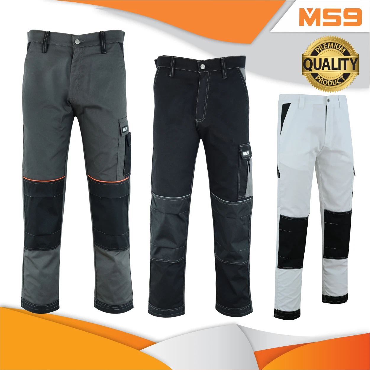 MS9 Mens Cargo Combat Cordura Knee Pockets Work Worker Trousers Pants S-1
Opens in a new window or t