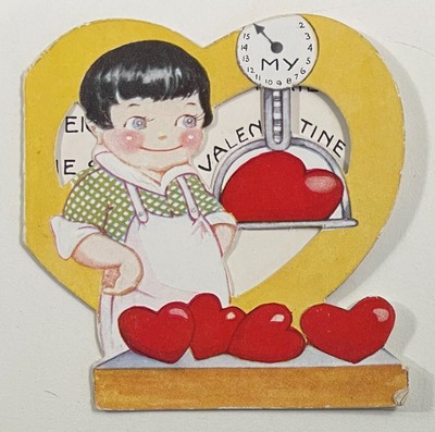 Vintage Folding Valentine Card Your Word Carries Weight