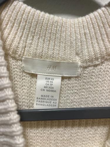 H&M XS Ribbed Knit Sleeveless Knee Length Dress Sweater Dress - Picture 3 of 3