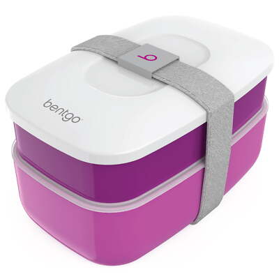 VERI CLASSIC (Purple) - All-In-One Stackable Lunch Box Solution - Sleek and Mode
