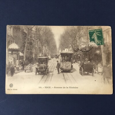 CPA 06 Nice Tramway Avenue De La Victoire 1920 Postkarte