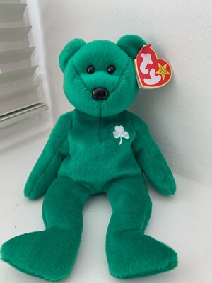 Ty Beanie Baby Erin the Irish Bear 1997 with Errors (Rare Collectable) 