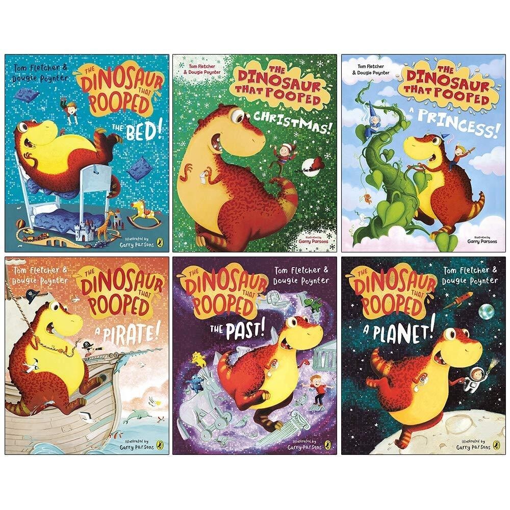 Puffin Girls Gold The Dinosaurs That Pooped Series By Tom Fletcher: 6 Books Collection Set - Ages 5-7 - Paperback - Image 3