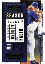 2020 Panini Contenders Josh Hader Milwaukee Brewers #38 Green