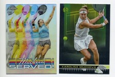 Karolina Muchova - 2 (Two) 2024 Topps Chrome Base & Served Tennis Card