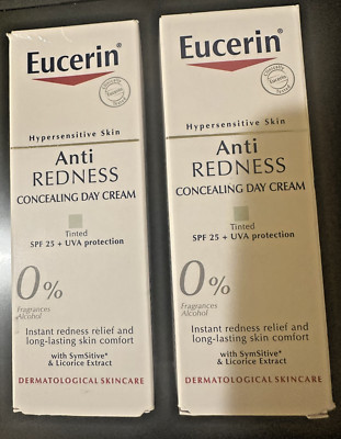 Eucerin Anti-Redness Concealing Day Cream - SPF25 50ml   Expire 10/26, 2*50ml