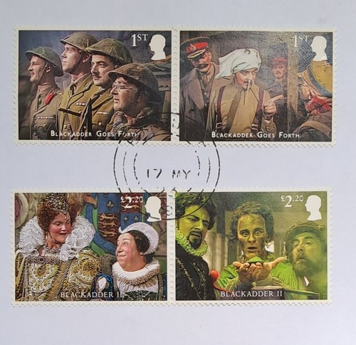 GB 2023 Commemorative Set of very fine used Blackadder stamps on envelope - Picture 3 of 3