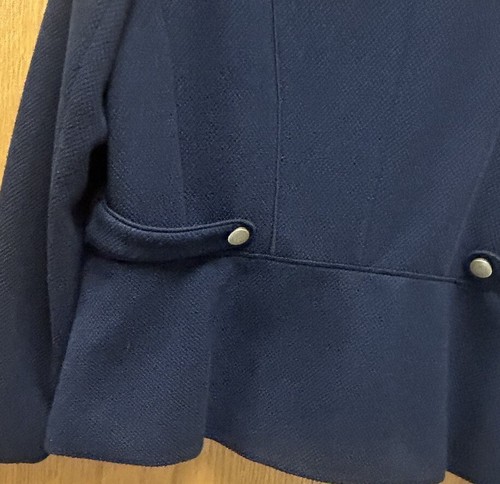 Talbots Boiled Wool Sweater Jacket W 18. Navy, Lined, Gold Buttons Classic Warm - Picture 10 of 10