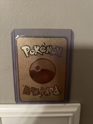 Gold Metal Pokemon Cards Blastoise Base Set 1st Edition Shiny