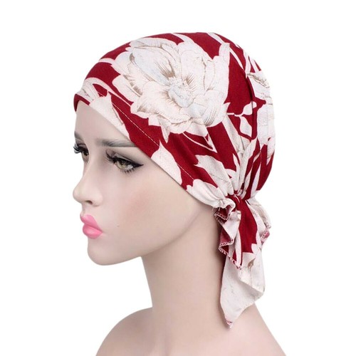 Mujeres Musulmán Hijab Cáncer Quimio Sombrero Turbante Gorra Cubierta Pérdida de Cabello Cabeza Bufanda Envoltura - Imagen 15 de 19