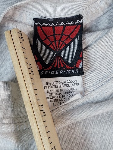 2002 Spider-Man Spiderman Movie Marvel Comics T-Shirt YOUTH LARGE Y2K Vintage - Picture 7 of 16