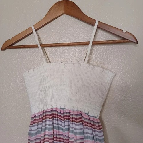 Rachael & Chloe Kids Big Girl's White Multicolored Striped Dress Size 8 - Picture 8 of 10