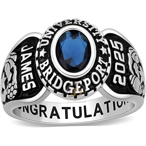 Fully Personalized High School Class Ring Classic Collection 925 Sterling  Silver