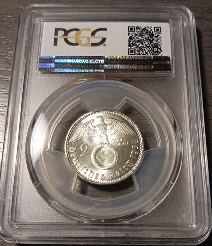 PCGS MS64 1938-B German 2 Reichsmark BU Vienna Mint - Picture 5 of 5