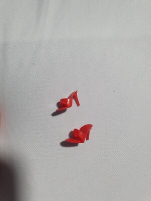 Open Toe Shoes Rot Japan Barbie #939 #1614 60er Vintage Mode Zubehör Schuhe OT
