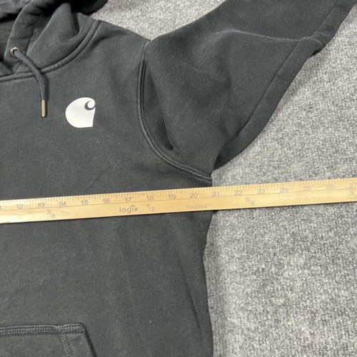 Carhartt Hoodie Boys Medium 8 /10 Black Relaxed Fit Long Sleeve Pullover Pocket - Picture 8 of 11