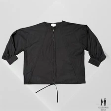 M. Patmos  Zip up Jacket Black 100% Cotton Waxed XS Top Jacket Oversized