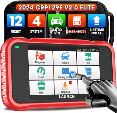 2024 Launch CRP129E V2.0 OBD2 Scanner ABS SRS Oil Reset Code Reader Diagnostic