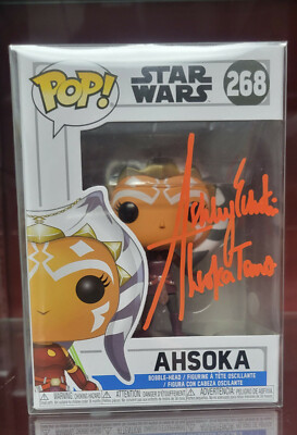 Funko pop Star Wars Ahsoka tano #268 signed Ashley Echstein w/COA