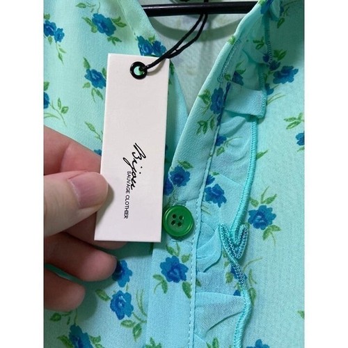 NWT Bijou Sauvage Clothier Girls Blue Floral Dress size 14 - Picture 8 of 9