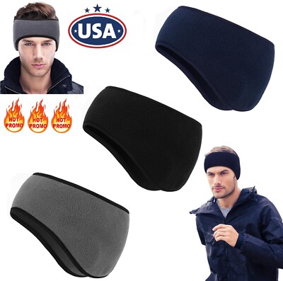 Fleece Ear Warmer Cover Headband Winter Ear Muffs Sports Sweatband Men Women USA