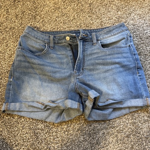 Old Navy Damen WOW hoch geschnittene Jeansshorts Größe 12 guter Zustand