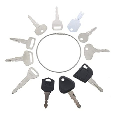 11pc Forklift Key Set for Cat Clark Komatsu Toyota 12343