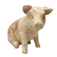 Vintage Ceramic PIG Figurine Signed