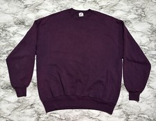 Jerzees Sweatshirt Mens Size XL Purple Long Sleeve Pullover Made In USA VTG