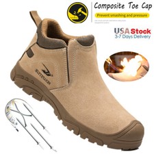 Indestructible Anti-Hot Welders Protective Shoes Mens Work Boots Anti-smash Shoe