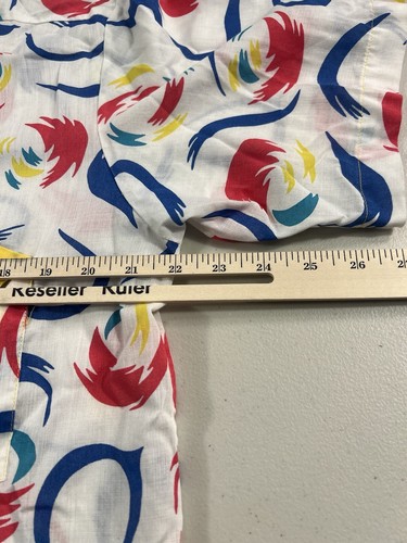 VTG Jolene Fashions Shirt Womens 12 Geometric Circus Bold True VTG 80s Button - Picture 9 of 9